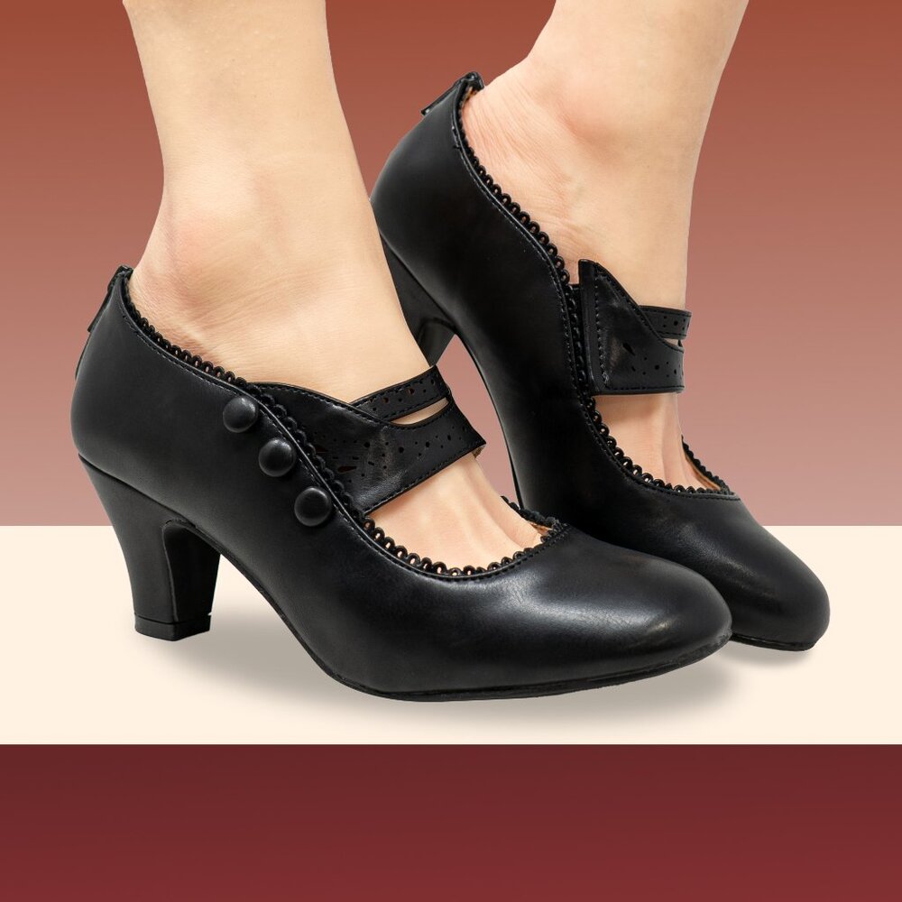 Womens Closed Toe Mary Jane High Heel Oxford Shoes Mina-4 by Chase + Chloe